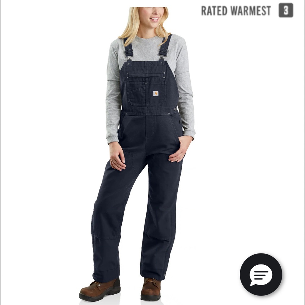 Brand New with Tags Carhartt Women’s Washed Duck Insulated Bib Overall